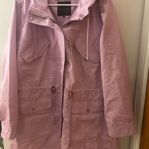 Talbots Dusty Pink Hooded Utility Anorak